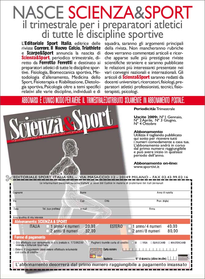 scienza es sport, la rivista